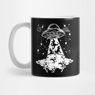 Prehistoric Vintage Dinosaur Alien Abduction Shirt Mug